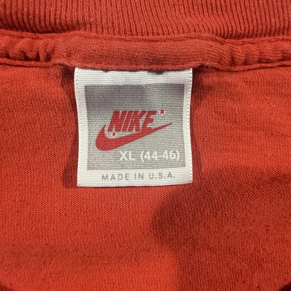 Vintage Nike Shirt Mens XL Orange Just Do It Stacked Graphic Made USA‎ 90s